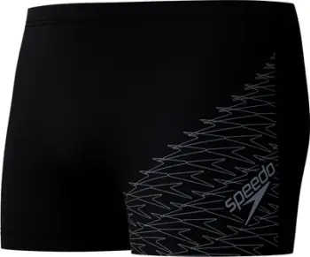Rroba banje për meshkuj Speedo Medley Logo Aquashort, rezistente ndaj klorit, të zeza gri