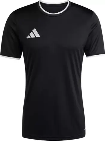 Bluzë futbolli Adidas Entrada 22, material sintetik, mëngë të shkurtra, e zezë