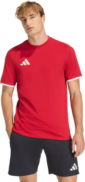 Bluzë sportive Adidas ENT22 për meshkuj, mëngë të shkurtra, e kuqe