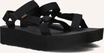 Sandale femrash Teva Flatform Sandal Slim, platformë e lartë, rezistente ndaj ujit, të zeza