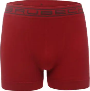 Bokse për meshkuj Brubeck BX00501A Comfort Cotton, pambuk i ajrosshëm, pa qepje, të kuqe të errët, S