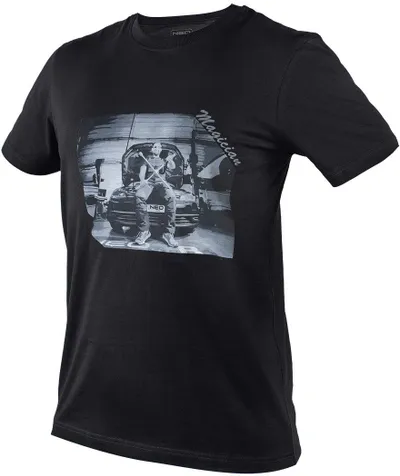 Bluzë Neo Maglietta Printed, motiv mekanik, madhësia 3XL, e zezë - 1