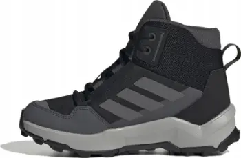 Atlete outdoor për fëmijë Adidas Terrex AX4 R Mid Jr IF6520, të larta, shollë gome, të zeza gri