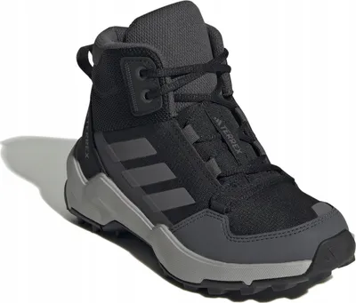 Këpucë trekimi Adidas Terrex AX4 R Mid Jr IF6520, për fëmijë, me lidhëse, të zeza gri - 5