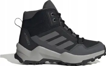 Këpucë trekimi Adidas Terrex AX4 R Mid Jr IF6520, për fëmijë, me lidhëse, të zeza gri