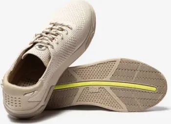 Këpucë sportive meshkujsh TBS Gueknit, material tekstil i ricikluar, Technigrip, bezhë