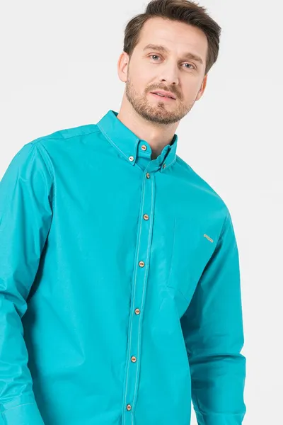 Këmishë casual për meshkuj, përmasa M, ngjyrë turquoise - 5
