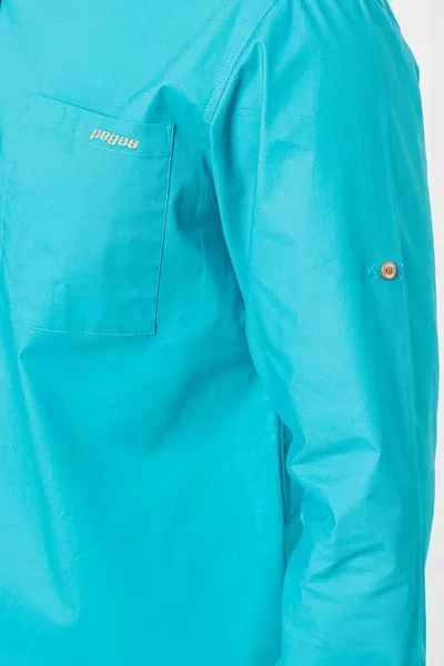 Këmishë casual për meshkuj, përmasa M, ngjyrë turquoise - 6