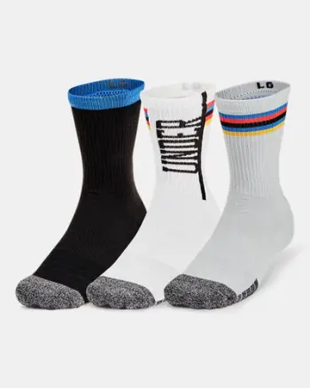 Çorape Under Armour HeatGear Unisex, set 3 palë, madhësia XL, të bardha