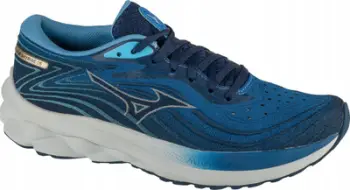 Atlete vrapimi Mizuno Wave Skyrise 5, amortizim MIZUNO ENERZY, rrjetë e ajrosur, blu