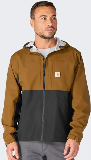 Xhaketë shiut për meshkuj Carhartt Monterey, me kapuç, përme Carhartt Brown e zezë