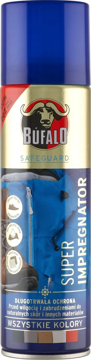 Sprej impregnues Bufalo Super Waterproofing, 250ml, për këpucë dhe tekstile, transparent