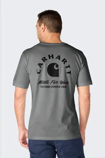 Bluzë pune Carhartt Irvine Relaxed, mëngë të shkurtra, 2XL, gri e errët