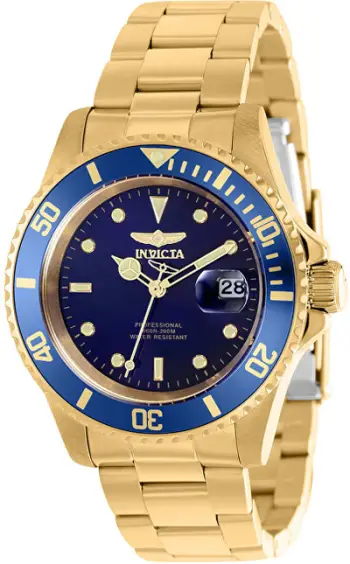 Orë dore për meshkuj Invicta Pro Diver Quartz 40 mm, e artë