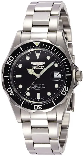 Orë dore Invicta Pro Diver Quartz 8932, e argjendtë