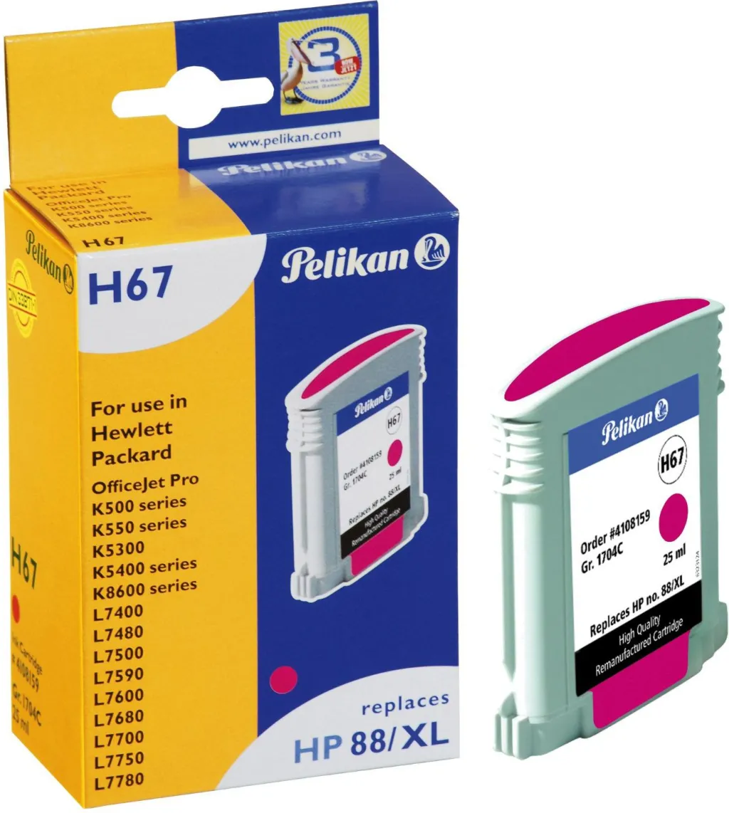 Patronë boje Pelikan H67, 25 ml, magenta - 1