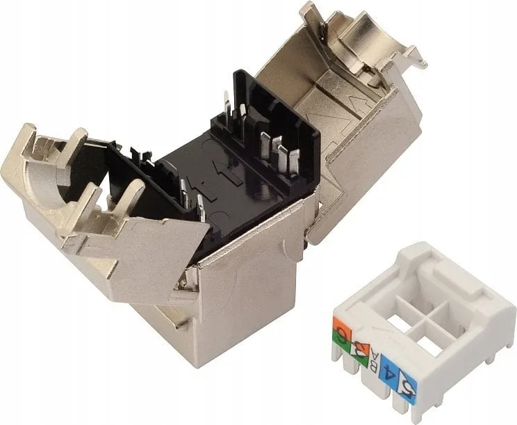 Keystone rrjeti Solarix CAT5E STP, RJ45, set 24 copë, i zi - 1