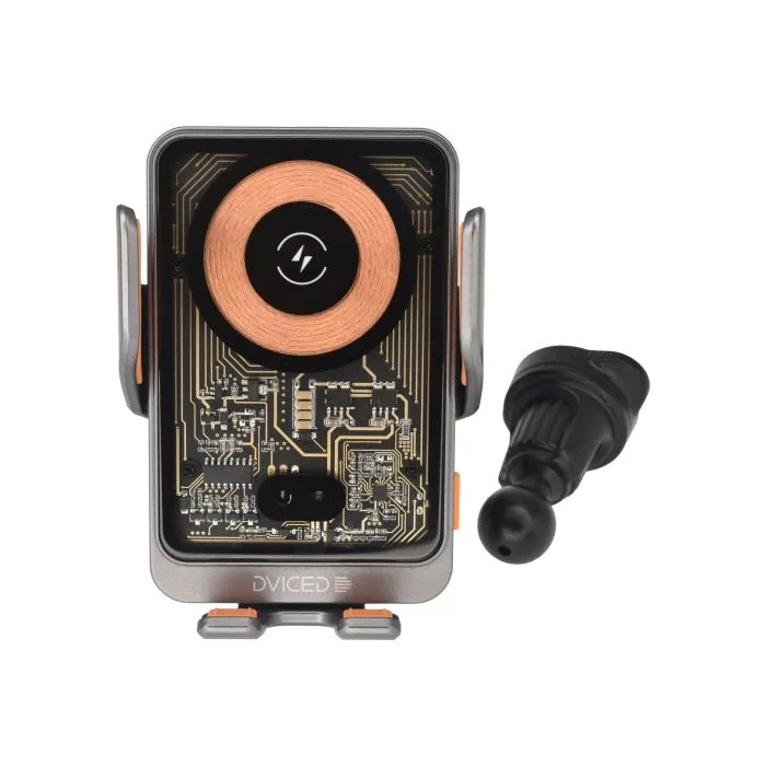 Dviced Wireless Induction Car Mount Charger, Gray - 2