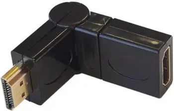 Adapter HDMI ART, female në male, rrotullues 180°, i zi