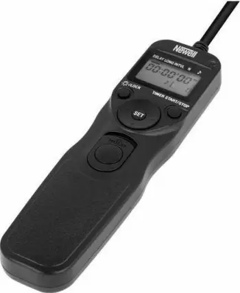 Telekomandë kablloje Newell RS60-E3, intervalometër, për Canon, e zezë