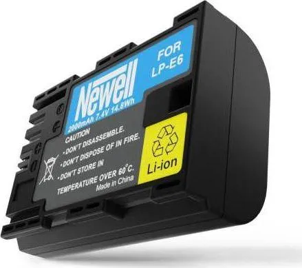 Bateri për aparat Newell LP-E6, 2000mAh, Li-ion, e zezë - 1
