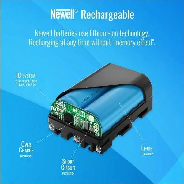 Bateri për aparat Newell LP-E6, 2000mAh, Li-ion, e zezë - 3
