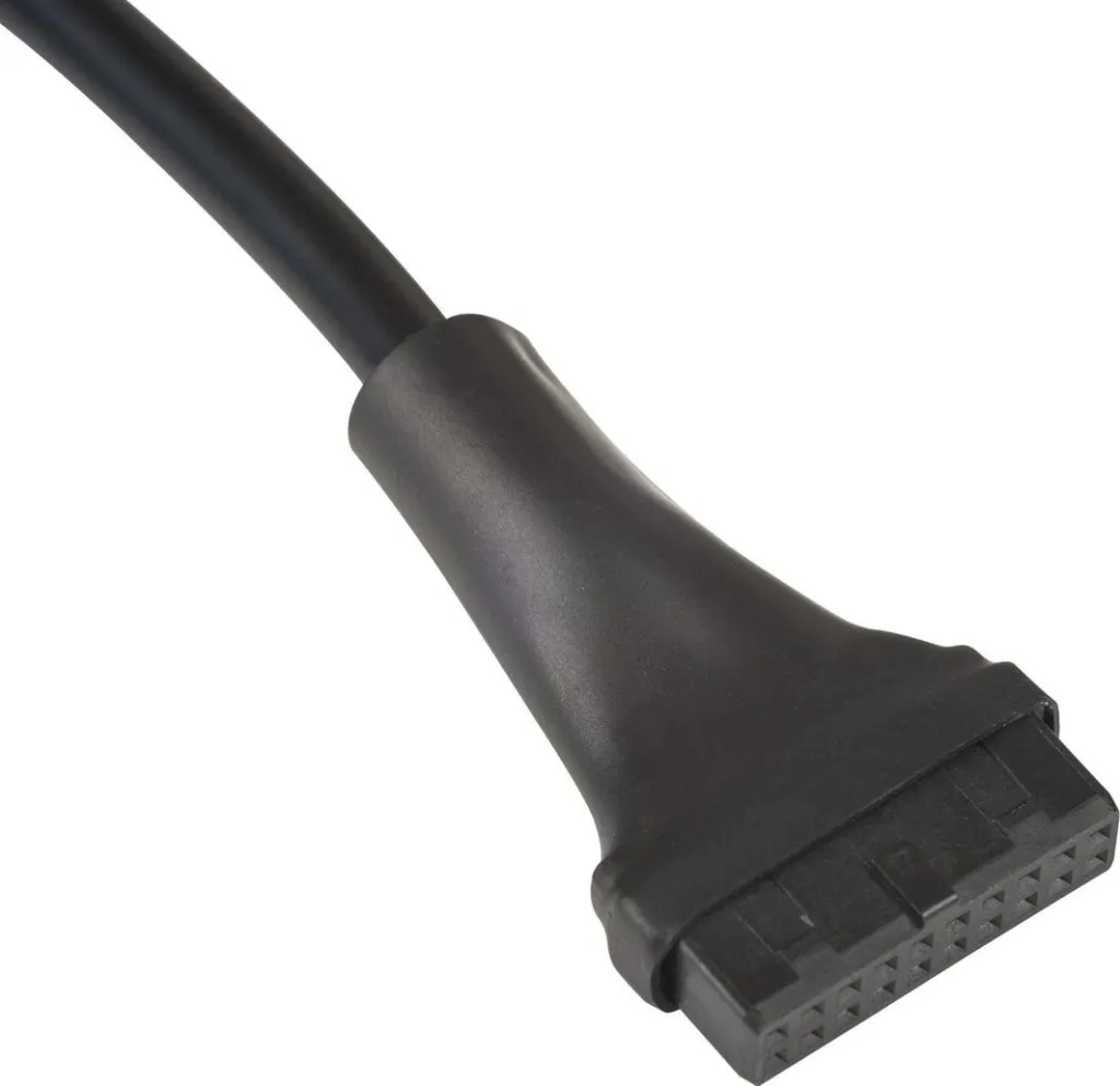 Adapter kabllo USB Akyga AKCA75, 19 pin në 9 pin, 20 cm, i zi - 2