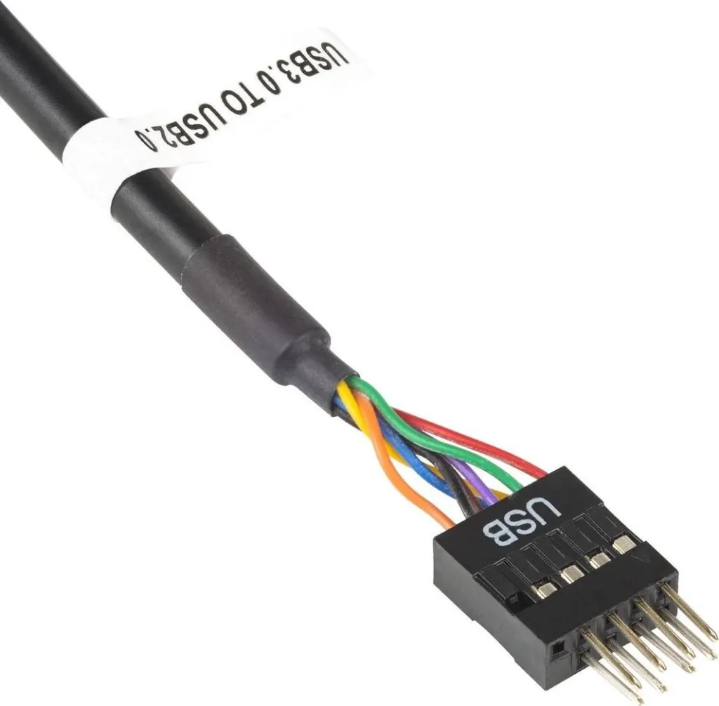 Adapter kabllo USB Akyga AKCA75, 19 pin në 9 pin, 20 cm, i zi - 3