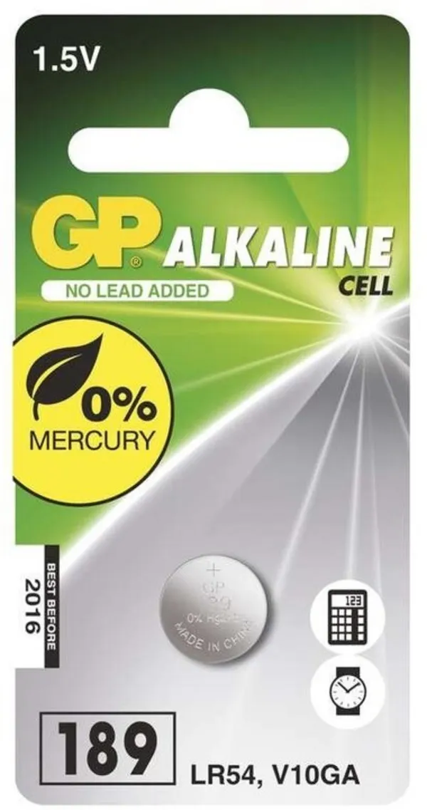 Bateri GP LR54, alkaline, (189), 1 copë - 1