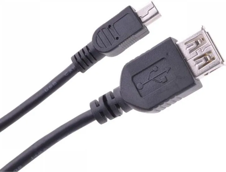 Kabllo USB Cabletech KPO2905-1, USB A në mini USB, i zi - 1