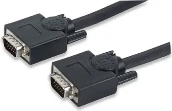Kabllo VGA Manhattan, HD15, 10m, mashkull në mashkull, e zezë