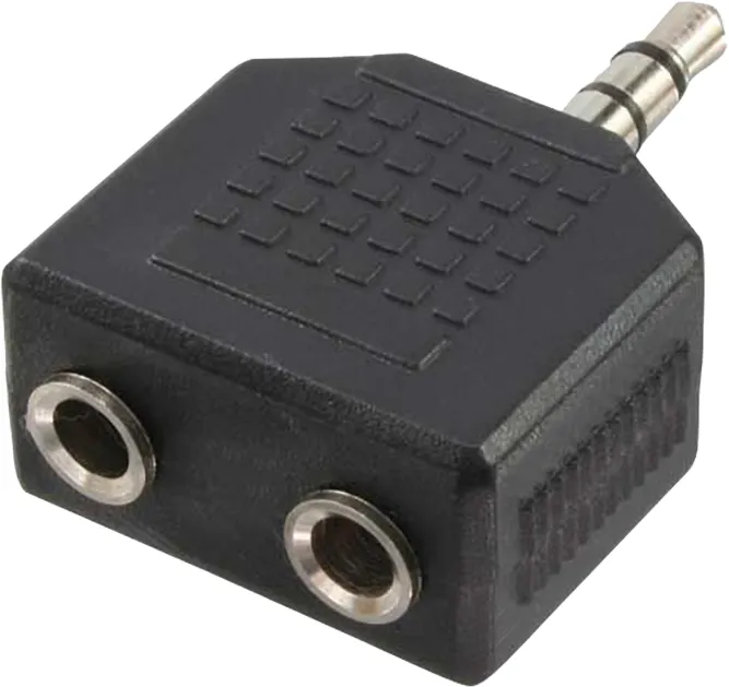 Adapter audio LogiLink CA1002, Jack 3.5mm në 2x Jack 3.5mm, i zi - 1