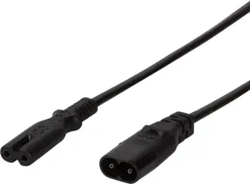 Kabllo zgjatëse rryme LogiLink CP129, IEC C8 në C7, 2m, e zezë