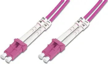 Kabllo Digitus PatchCord Fibër optike (DK-2533-05-4), multimode, OM 4, LC/LC, 5m, rozë