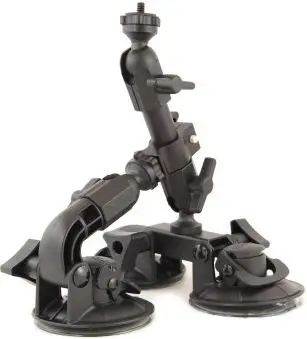 Tripod me kapëse thithëse Delkin Fat Gecko 3-Arm, montim për kamera, i zi