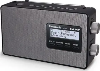 Radio portative Panasonic RF-D10EB-K, DAB DAB+ FM, prizë 2-pin evropiane, e zezë gri argjendi