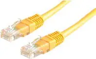 Kabllo rrjeti Roline Cat5e, 1m, RJ45 mashkull mashkull, e verdhë