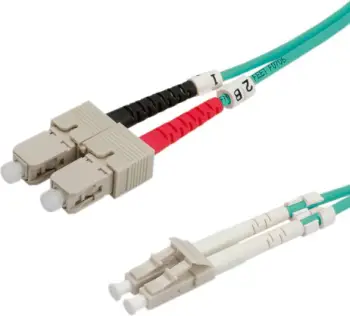 Kabllo fibër optike Roline OM3, LC në SC, 2m, ngjyrë turkeze