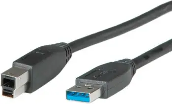 Kabllo USB Roline 11.02.8870, USB A në USB B, 1.8m, USB 3.0, i zi