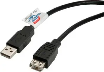 Kabllo zgjatëse USB Roline 11.02.8948, USB 2.0, 1.8m, i zi