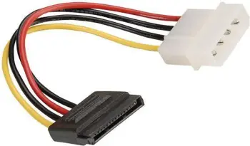 Adapter energjie Roline 4 pin Molex në SATA, 12 cm, i bardhë