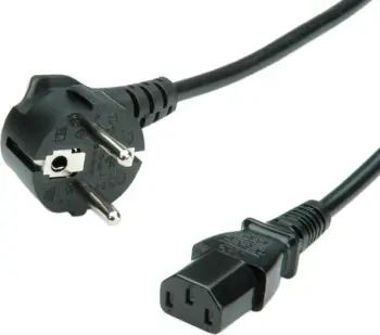 Kabllo rryme Roline Schuko IEC C13, 3m, 10A, e zezë
