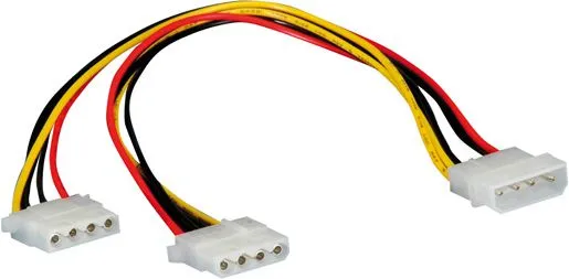 Kabllo adaptuese Roline Molex x2, 0.3m, multicolor - 1