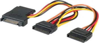 Kabllo energjie ROLINE Y-Adapter S-ATA në 3x SATA, 30cm, e zezë