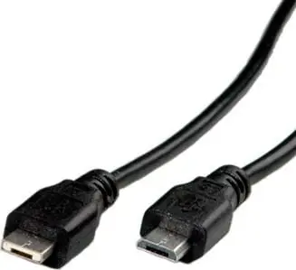 Kabllo USB Roline 11.02.8753, Micro A në Micro B, 1.8m, e zezë