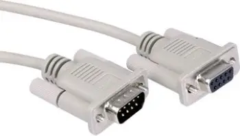 Kabllo seriale Roline DB9 mashkull në DB9 femër, 1.8m, gri
