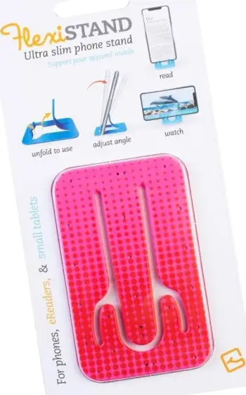 Mbajtëse telefoni Thinking Gifts Flexistand, portative, për telefon dhe tablet të vogël, Pink Dots