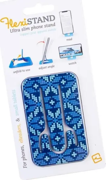 Mbajtëse telefoni Thinking Gifts Flexistand, portative, për eReader dhe tablet të vogël, blu