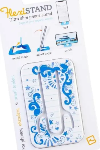 Mbajtëse telefoni Thinking Gifts Flexistand, për smartphone dhe tablet të vogël, dizajn Doodle