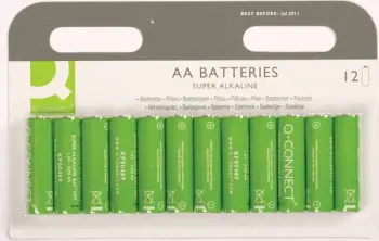 Bateri alkaline Q-Connect KF00644, AA, set 12 copë, jeshile